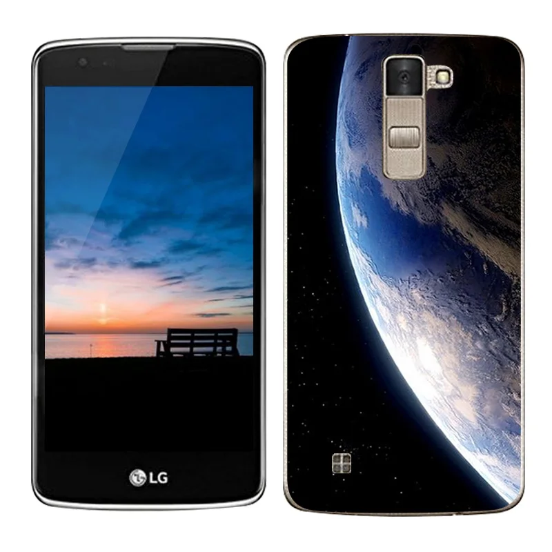 Роскошный чехол для LG K8 Lte K350 K350E K350N покрывает спящий окрашенный Силиконовый ТПУ