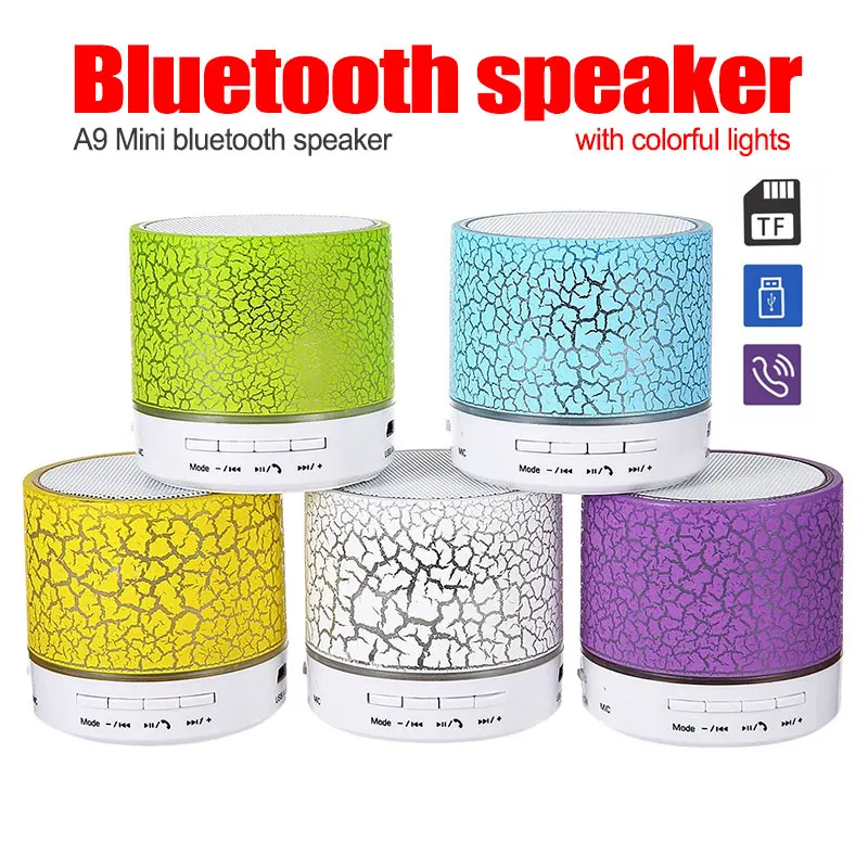 Мини беспроводной спикер Bluetooth динамик трещины светодиодный сабвуфер s MP3 стерео