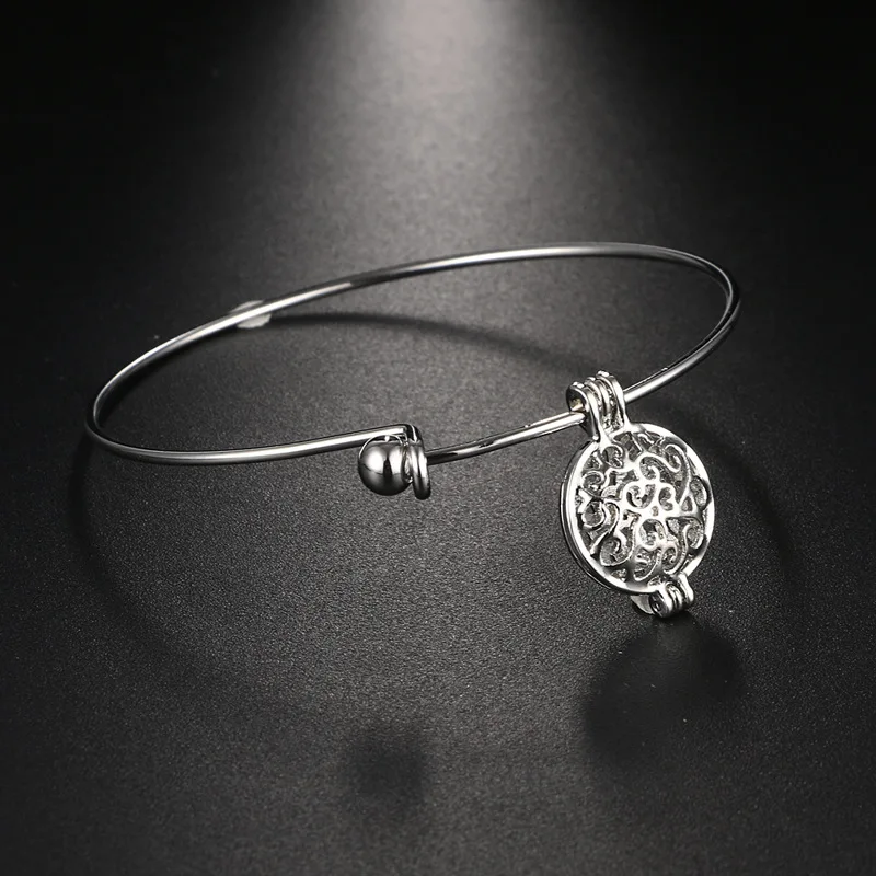 Полые цветок Открытый медальон талисманы аромат эфирные масла диффузор браслет 5