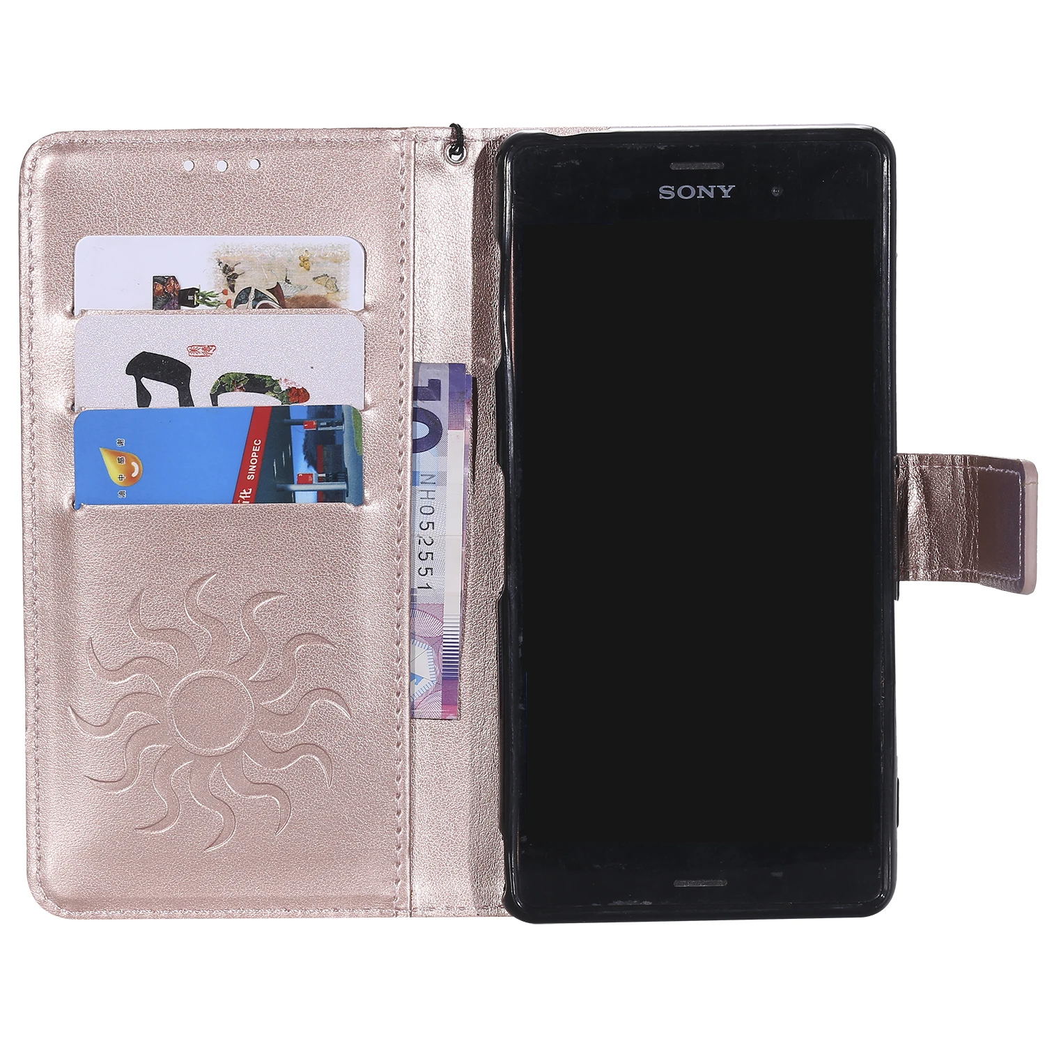 Flip Case for Funda SONY Xperia Z5 Z 5 Leather Wallet Card Slot Phone Cover Sony E6603 E6683 E6653 Dual Coque | Мобильные телефоны