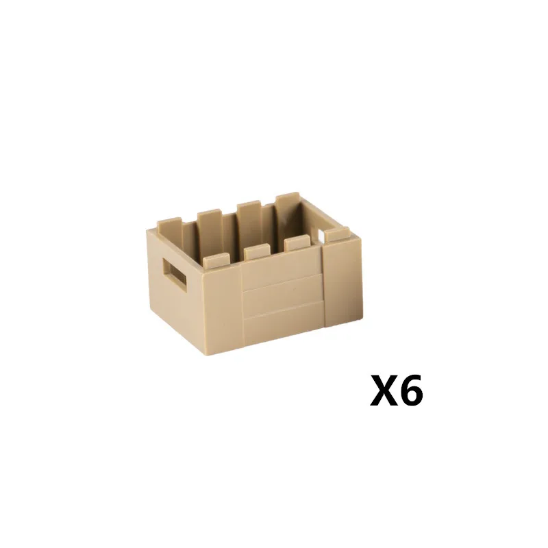LightBrownBox-6pcs Наборы кубиков средневекового оружия лук стрела вилка меч Молот шлем нож масляный барабан строительные блоки MOC войны город запчасти игрушки C103 - Цвет: LightBrownBox-6pcs