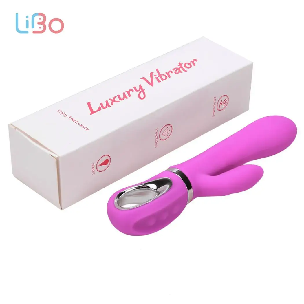 Li bo горячий сексуальный силиконовый массажер вибратор перезаряжаемый двойной