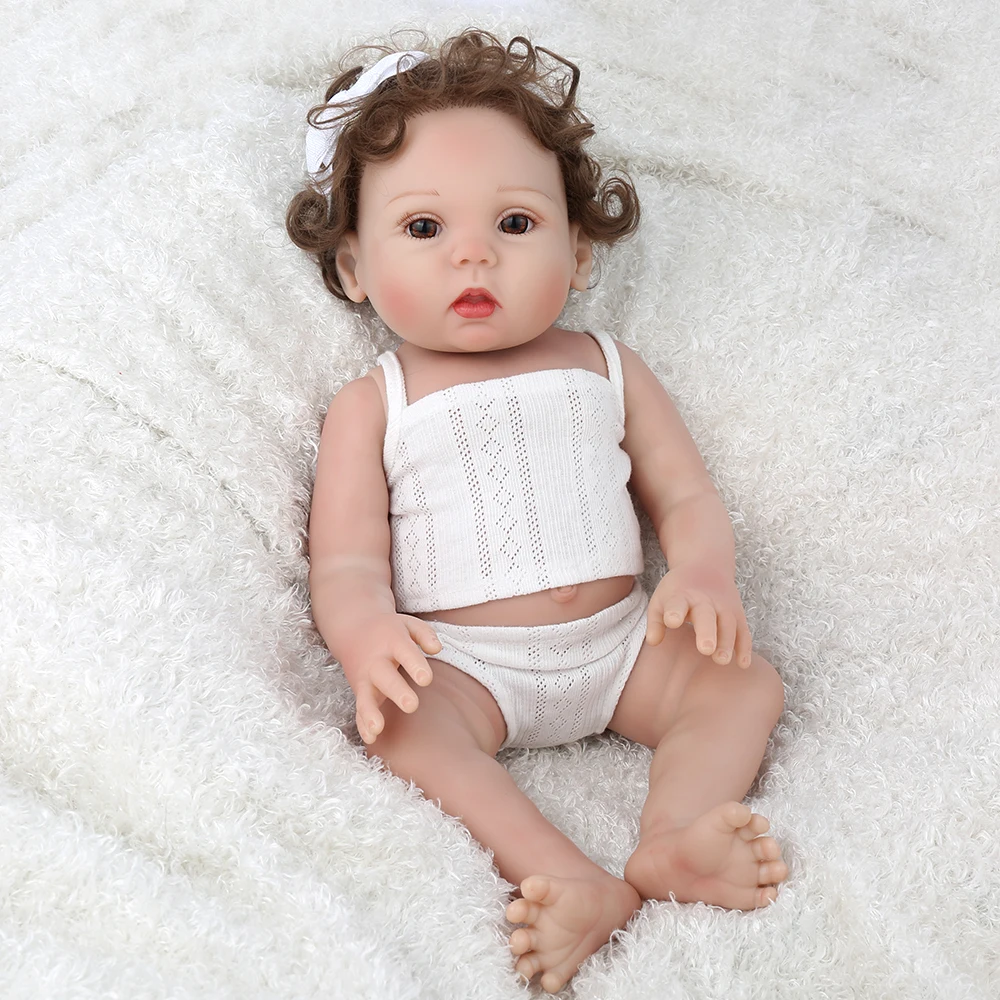 NPKDOLL кукла-Реборн, Реалистичная кукла для новорожденной девочки 48 см, полностью виниловые силиконовые милые куклы, подарок на день рождения, игрушки для ванной