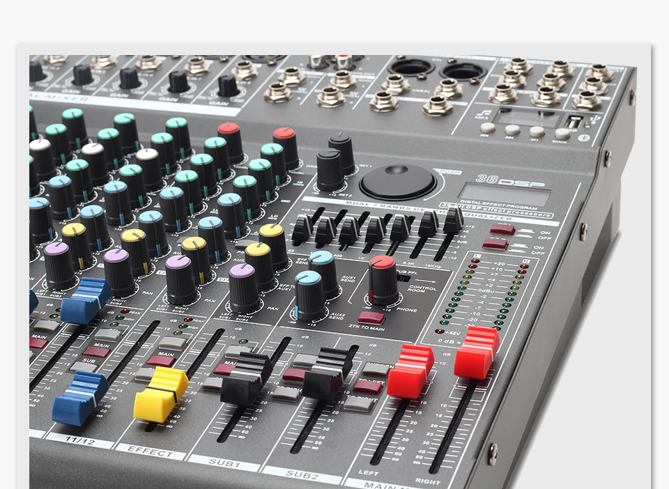 YUEPU RU-8T Pro звук аудио микшер профессиональный 8 каналов 48 В Phantom power Reverbration микшерный пульт плеер USB DSP FX эффекты
