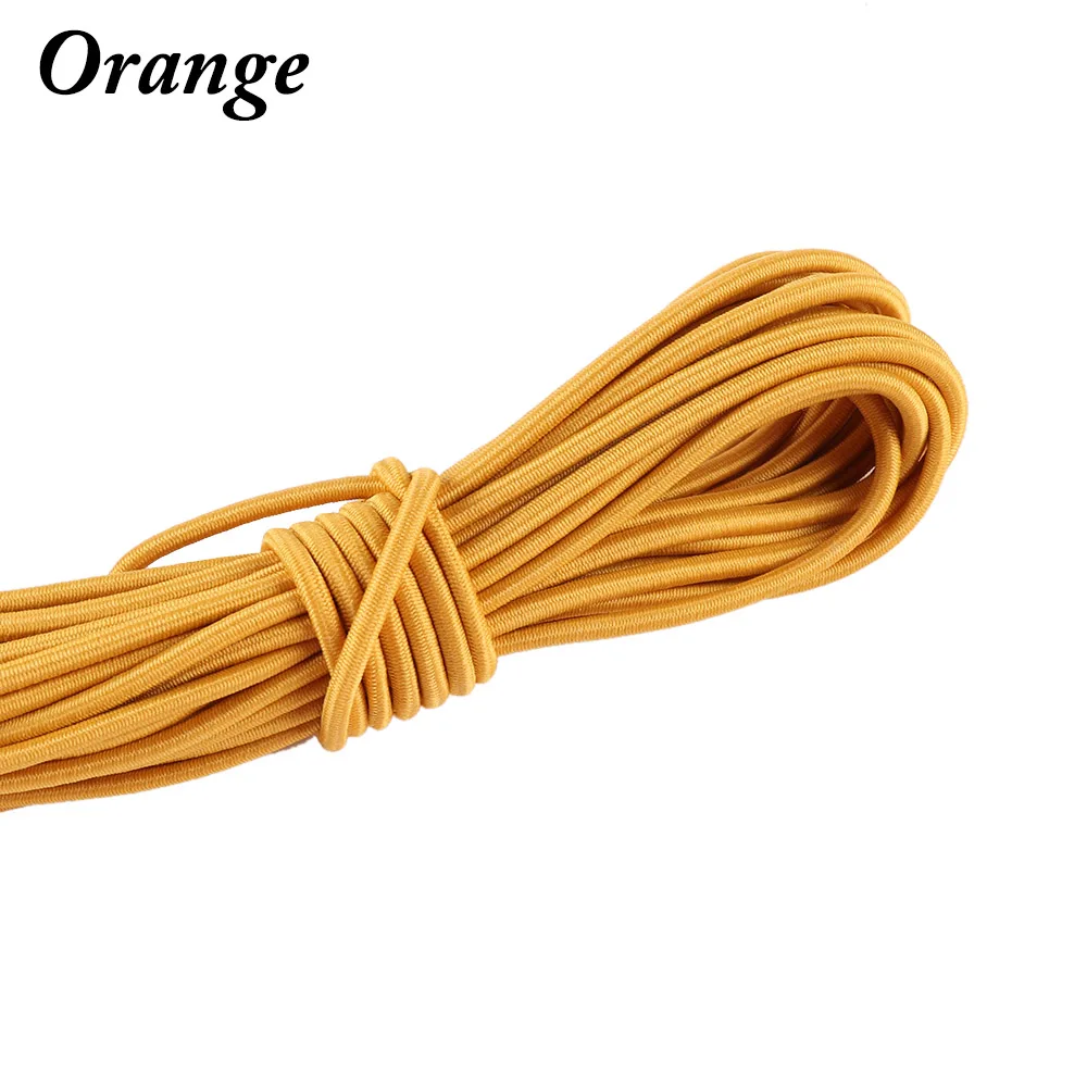 orange 3 мм 10 м Новая красочная нейлоновая эластичная лента круглая резиновая швейная Веревка DIY линия ткань для изготовления одежды DIY Швейные аксессуары - Цвет: orange