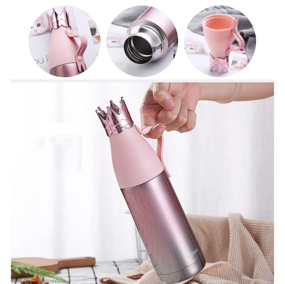 

5pc 350ml 304 Stainless Steel Hot Water Bottle Outdoor Women Mug Coffee Tea Cup Travel Bottles Vacuum Flasks & Thermoses Cup