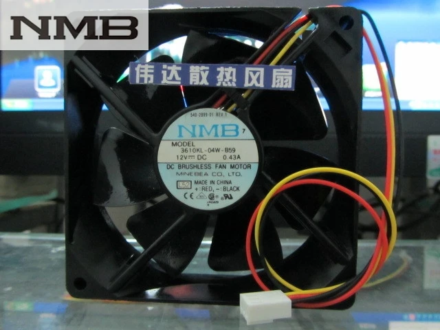 Оригинальный Для NMB 9025 12V 0.43A 3610KL-04W-B59 90 мм компьютерный чехол 3-контактный Инверторные вентиляторы охлаждения сервера