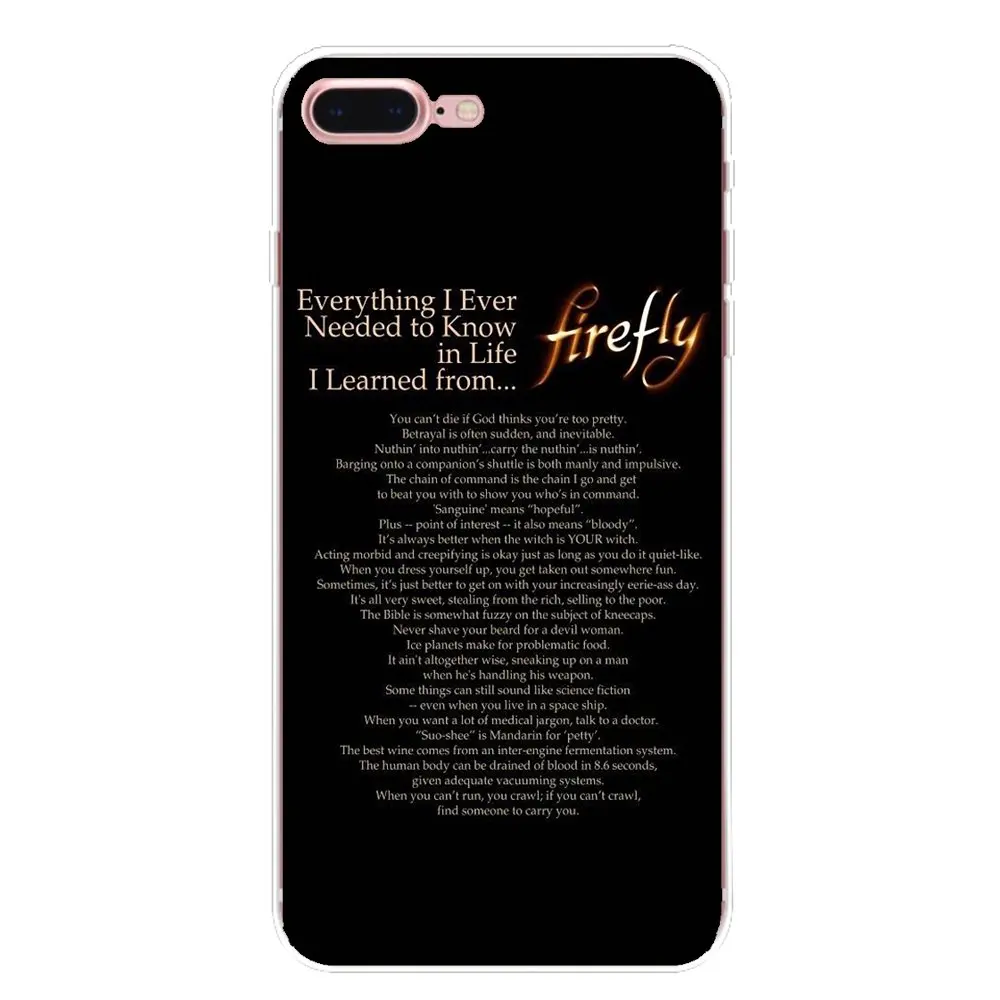 Чехол для телефона из мягкого силикона ТПУ с рисунком чехол Firefly Serenity цитату huawei G7