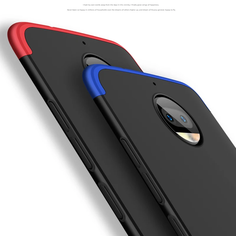 For Motorola G5sPlus Cases 3 in 1 360 Degree Full body hard PC Cover Case for G5splus Phone Bags Battery Protect Fundas |