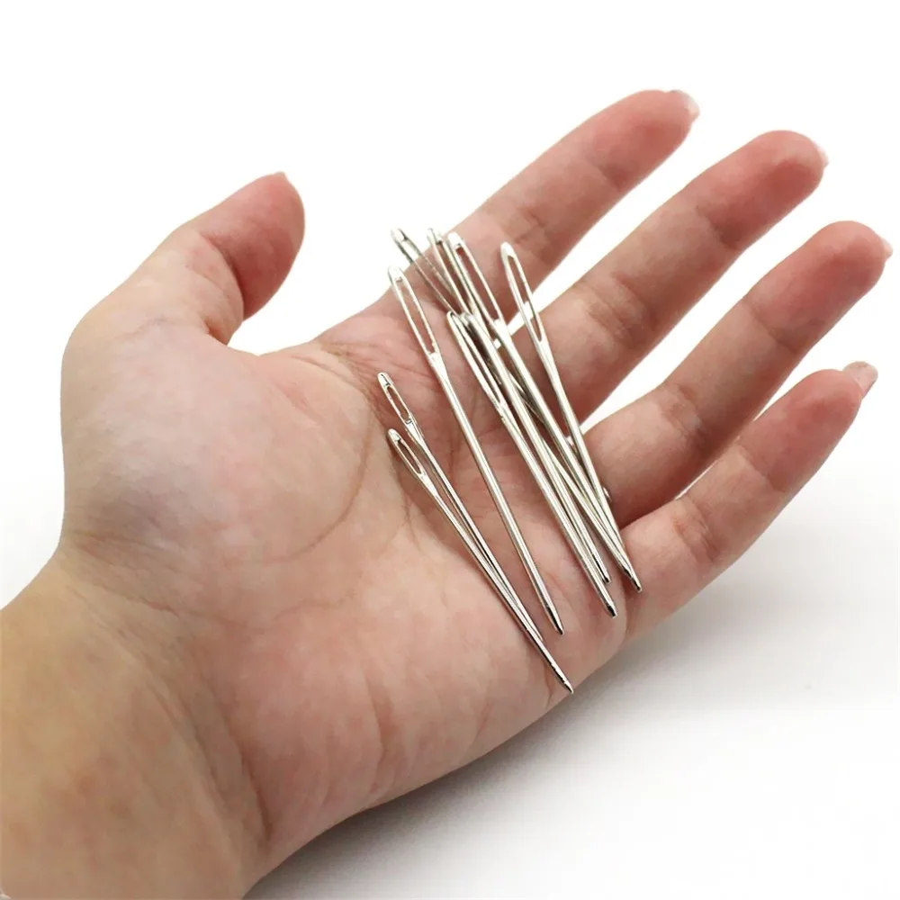 9 шт. большие иглы для глаз вышивка крестиком из нержавеющей стали пряжа вязания