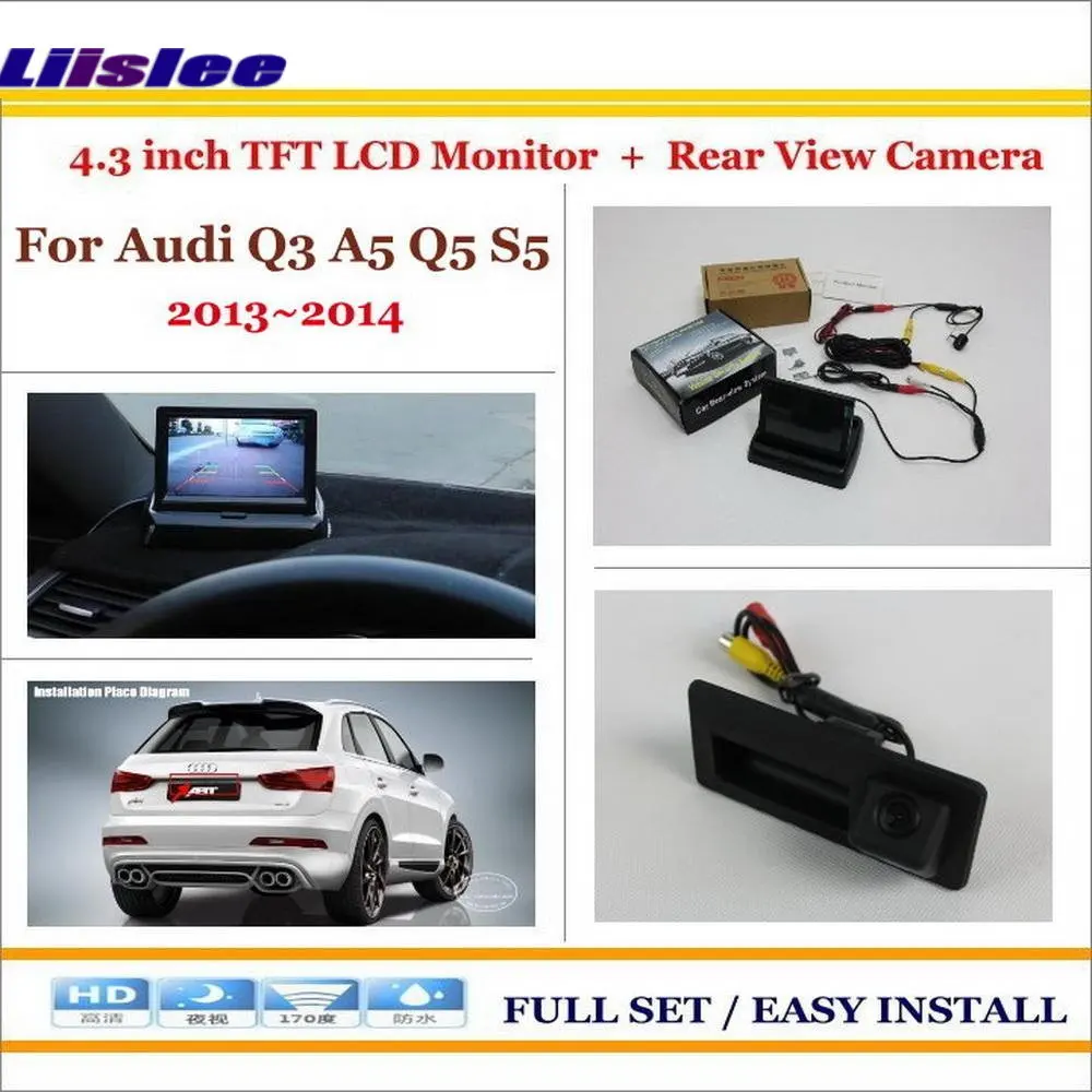 

Auto Camera For Audi Q3 A5 Q5 S5 2013 Car Reverse Backup Rear Camera 4.3" TFT LCD Screen Monitor Rearview Parking System