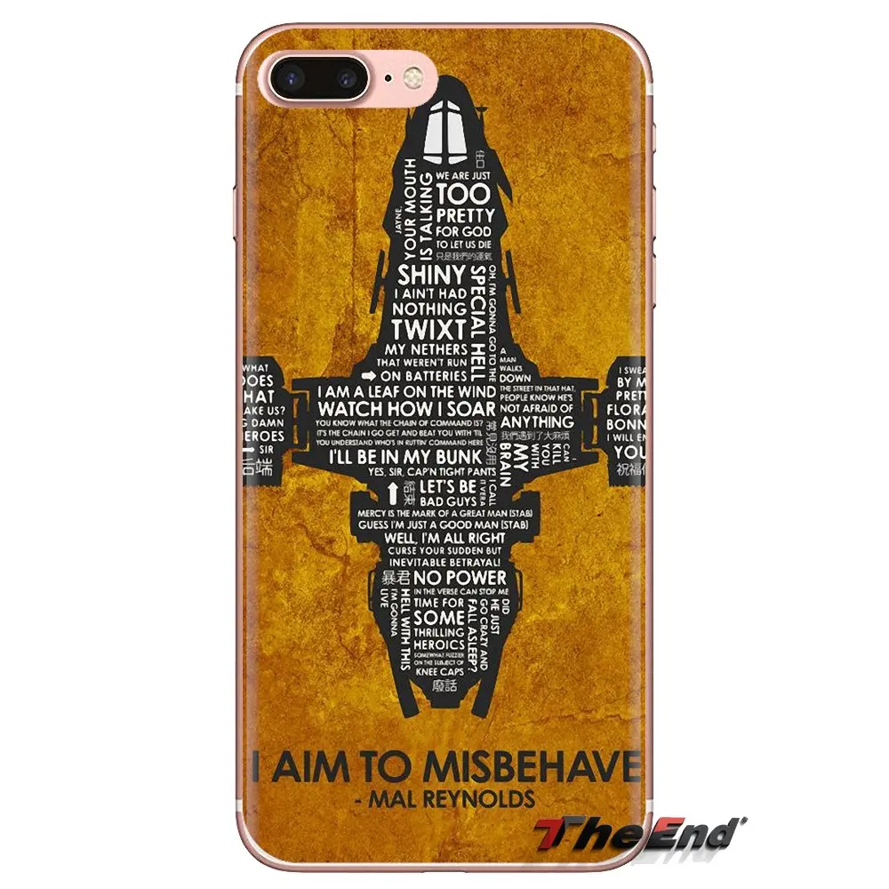 TPU Transparent Bag Case For Xiaomi Mi4 Mi5 Mi5S Mi6 Mi A1 A2 5X 6X 8 9 Lite SE Pro Max Mix 2 3 2S Firefly Serenity Quote Art |