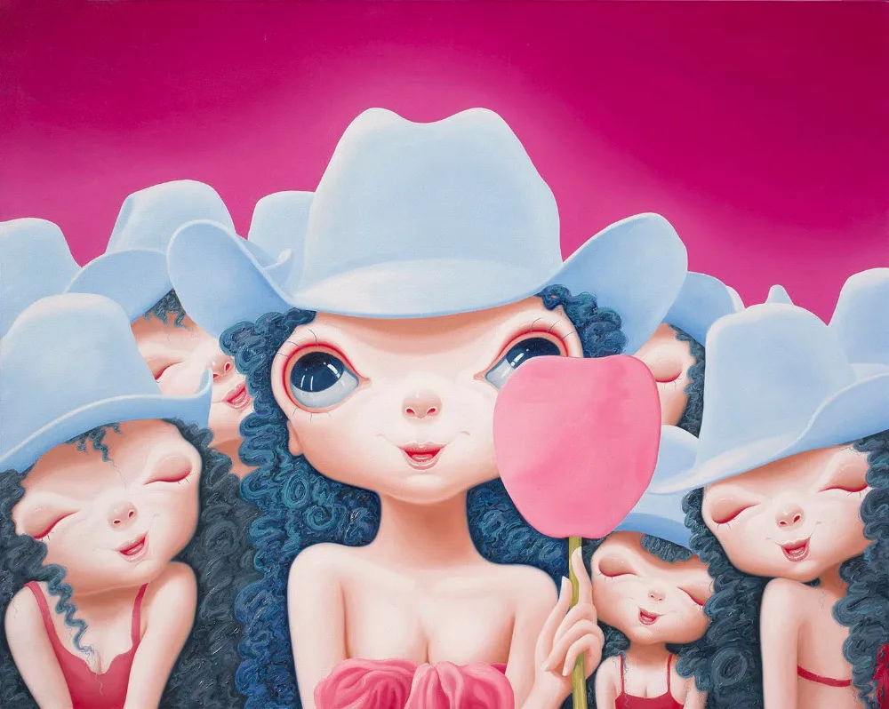 Картина без рамки Jiang Wen Tao с изображением сердца для девочек картина маслом по