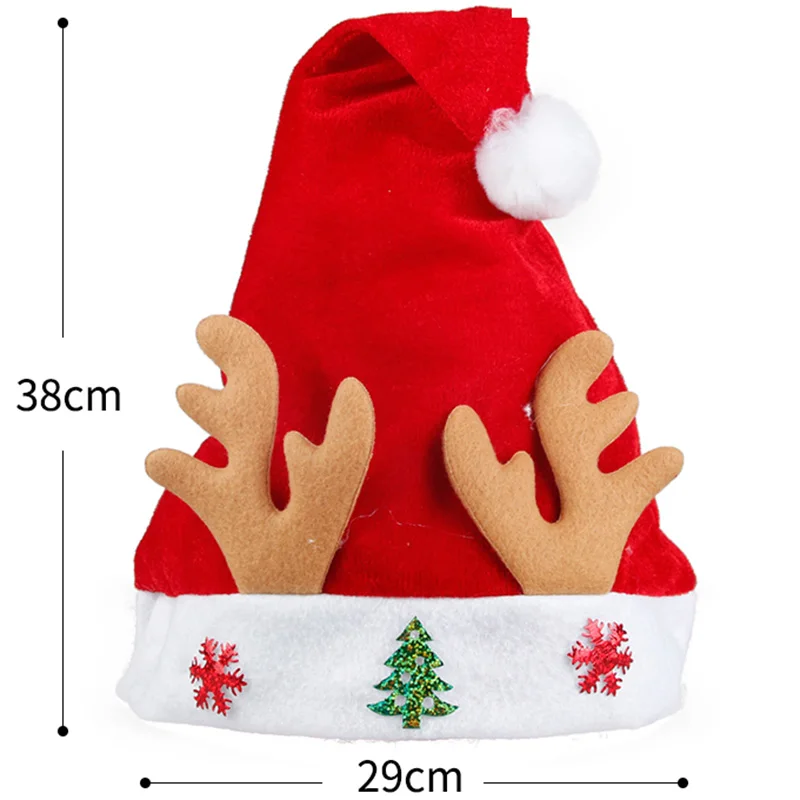 Милые рога Рождественские шапки шапка Санта Клауса рождественские украшения