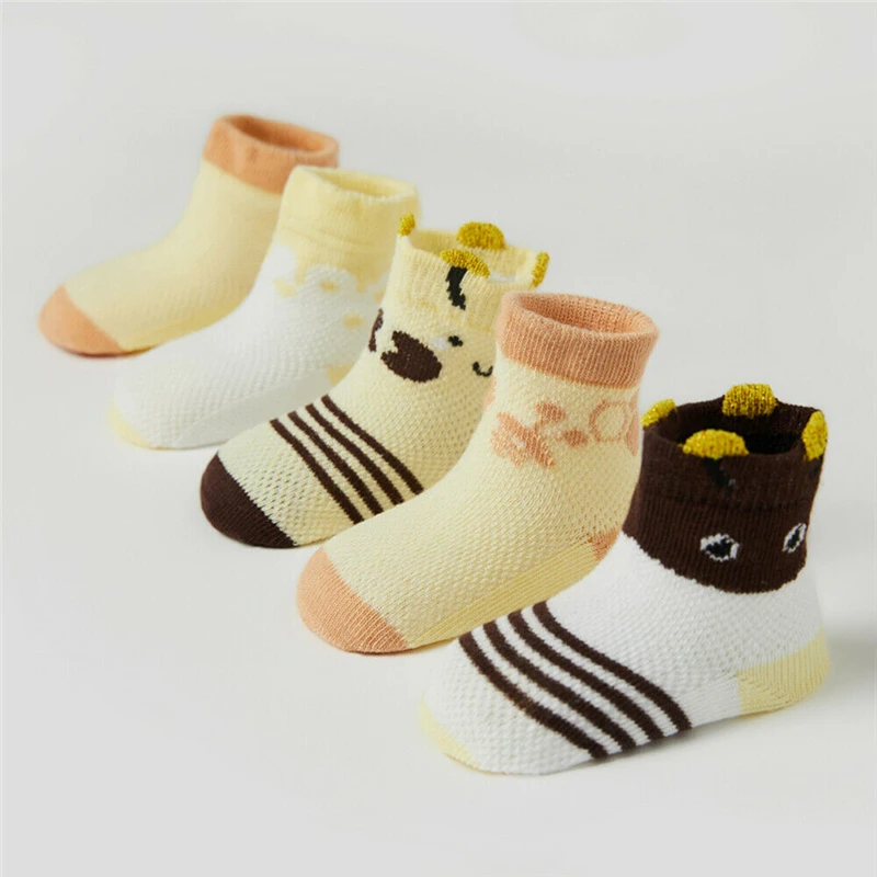 5 пар носков тапочки с героями мультфильмов для мальчиков и девочек летние