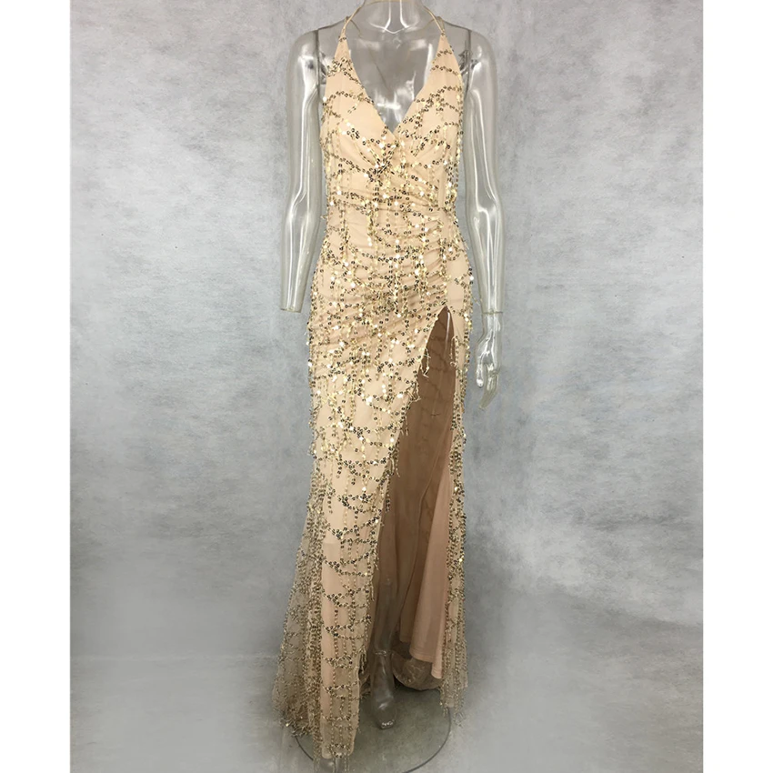 Высокое качество Новая Мода 2017 сексуальные вечерние женские платья на тонких