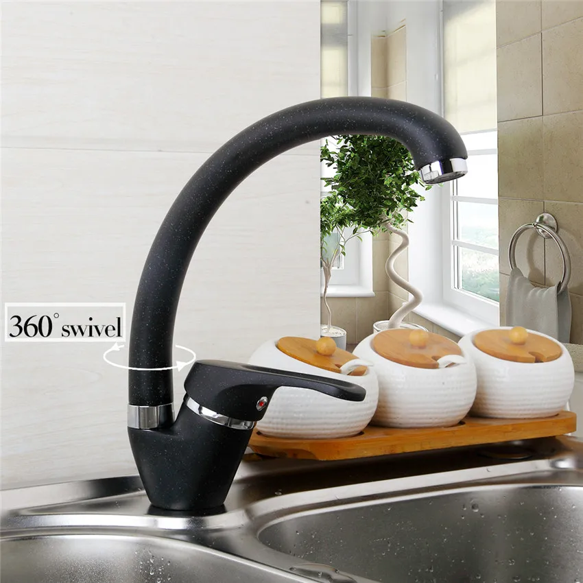Кухонный Смеситель YANKSMART вращающийся три цвета: черный белый и хаки|kitchen faucet|colored