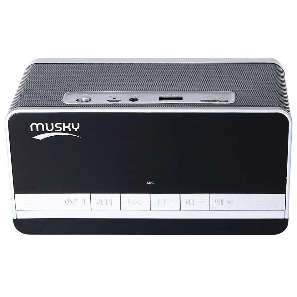 Мини Hi-Fi premium Stereo Портативный Bluetooth Динамик со светодиодной время Дисплей fm Радио