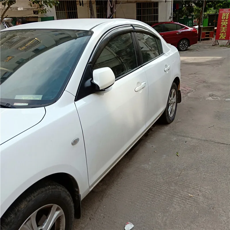 Для Mazda 3 оконный козырек Vent Оттенки Пластик дождь и блеск Защита от солнца дефлектор гвардии для Mazda 3 2006-2013 авто аксессуары 4 шт./компл