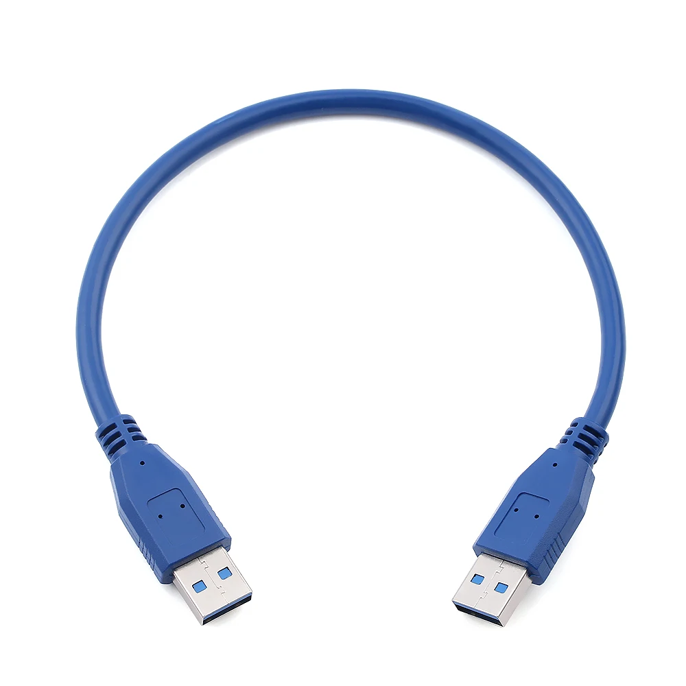 blue 1 шт. Портативный USB 3,0 тип A мужчин и мужчин для расширения данных Кабельный супер скорость синхронизации Шнур BTC кабель для майнинга для HDD ноутбука PC tv Box - Цвет: blue
