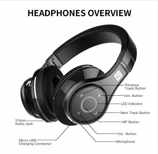 Беспроводные наушники Bluedio UFO гарнитура Bluetooth 4 1 hi-fi звук 3D объемный спортивные