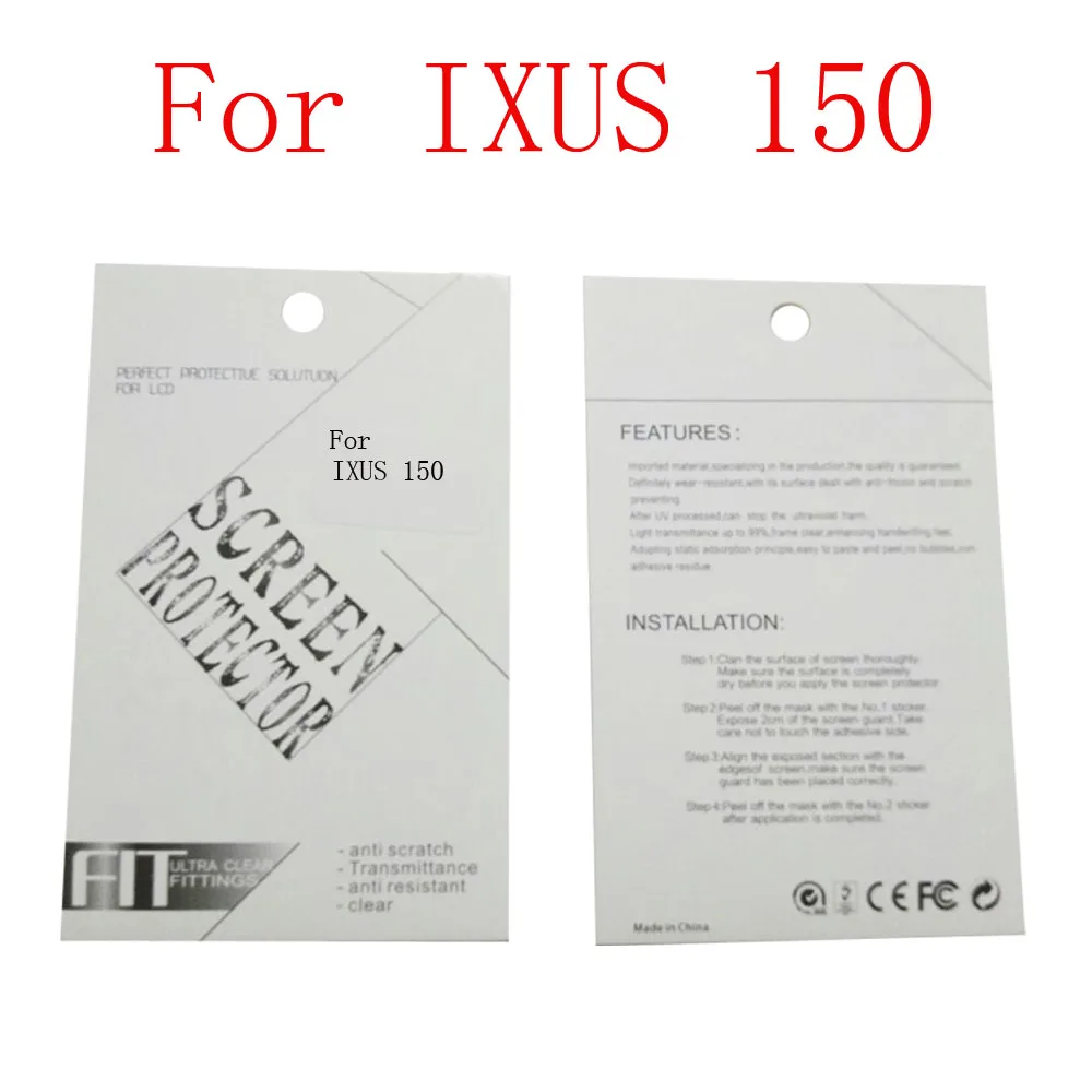 2 шт. защитная пленка для камеры Canon R RP A3300 A3400IS A4000IS IXUS150 IXUS165 IXUS175 IXUS190 IXUS 265 HS |