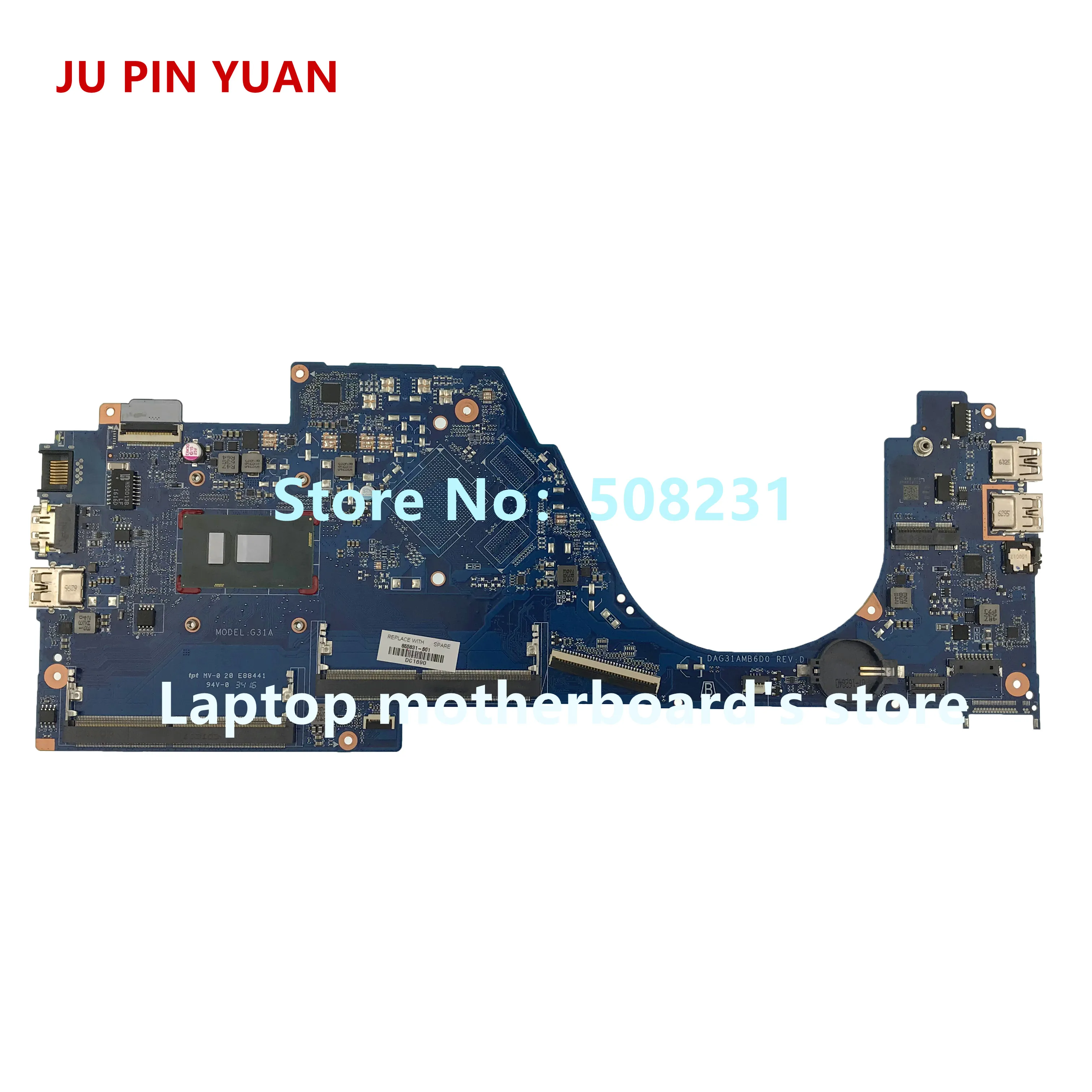 JU PIN Юань 601-903241 448.08J04.0011 для hp Pavilion x360 Кабриолет 13-u Материнская плата ноутбука PentN3710 полностью протестирована