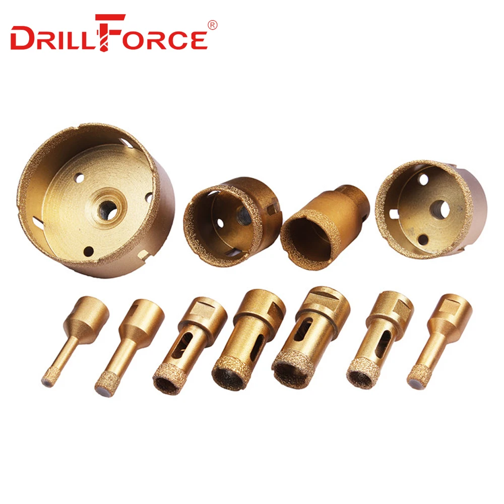 Drillforce 1 шт. M14 резьба сухой вакуумный паяный Алмазный сверлильный сердечник