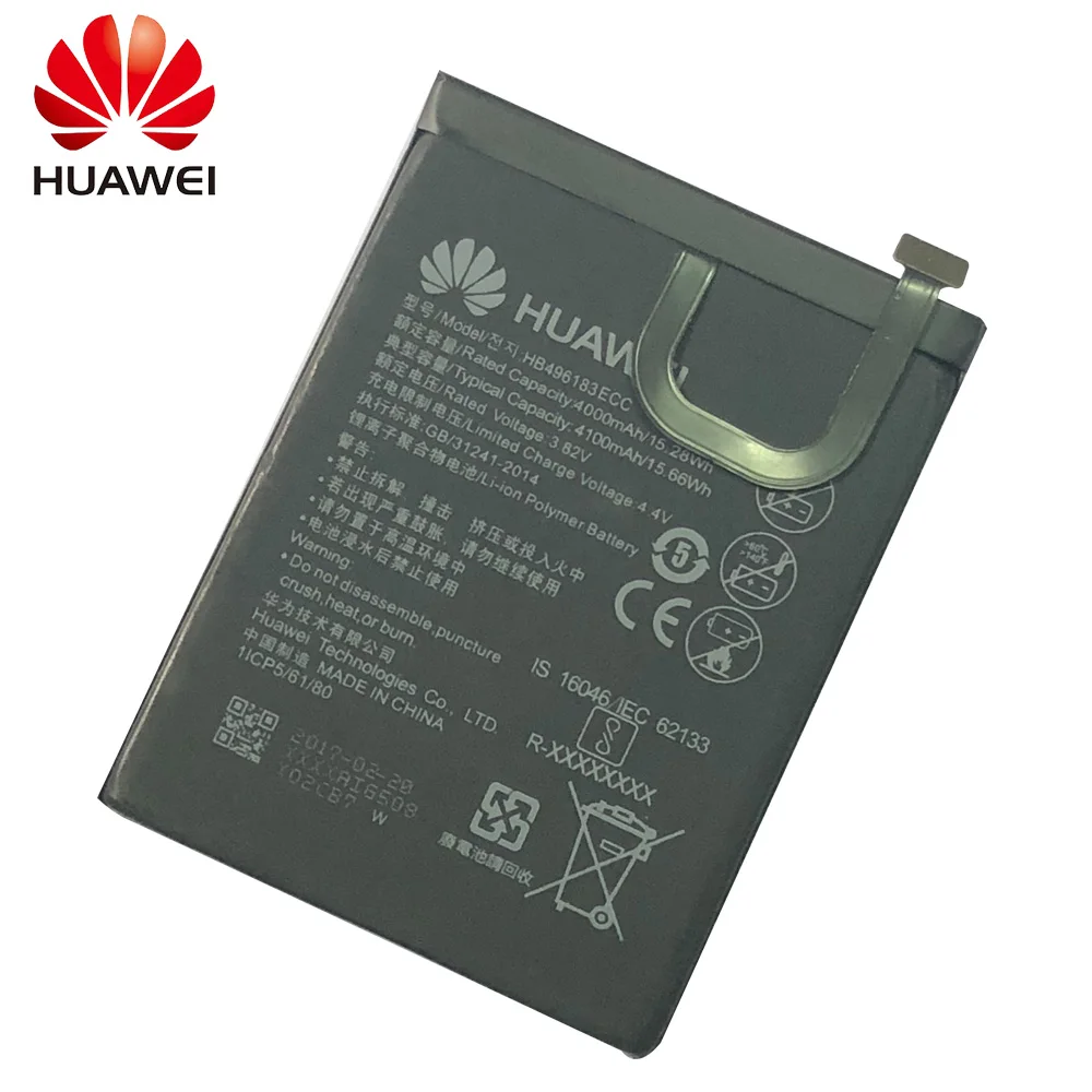 Высокое качество Huawei оригинальный сменный мобильный телефон аккумулятор HB496183ECC