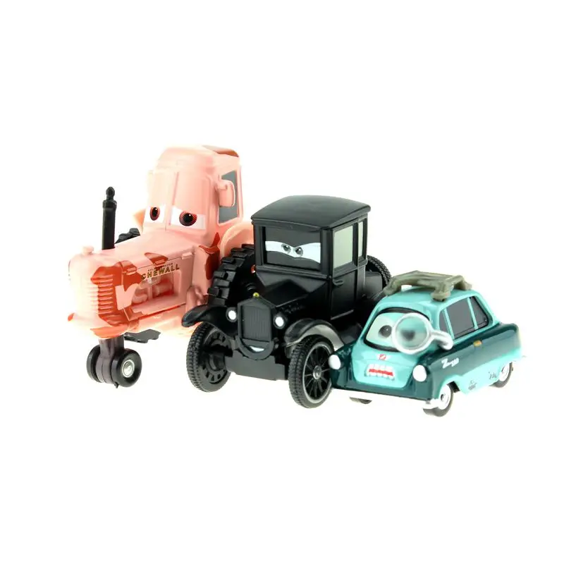 4 шт./лот Disney Pixar машинки Tracter Chewall Лиззи профессора Z 1:55 Diecast металлического сплава