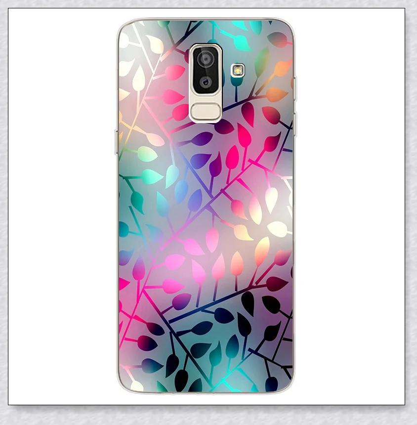 flower Для samsung Galaxy J8 J6 J4 A6 A8 чехол силиконовый чехол для samsung A J 6 8 4 плюс 600 610 810 415 400 530 F телефон чехол s - Цвет: flower