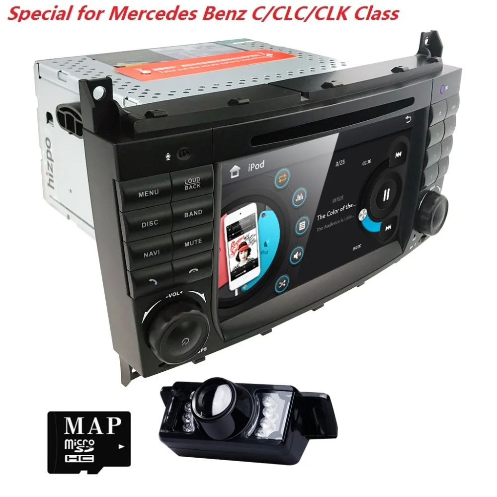Авто Автомобильный dvd плеер с двумя цифровыми входами для Mercedes Benz C Classs CLC W203 clk