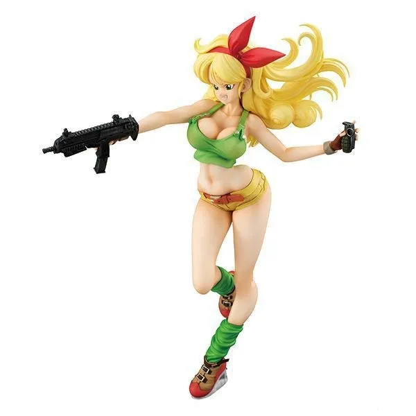 Аниме Фигурка 19 см Dragon Ball Z Gals Lunchi Gold Hair ver. Коллекционные Подарочные модельные