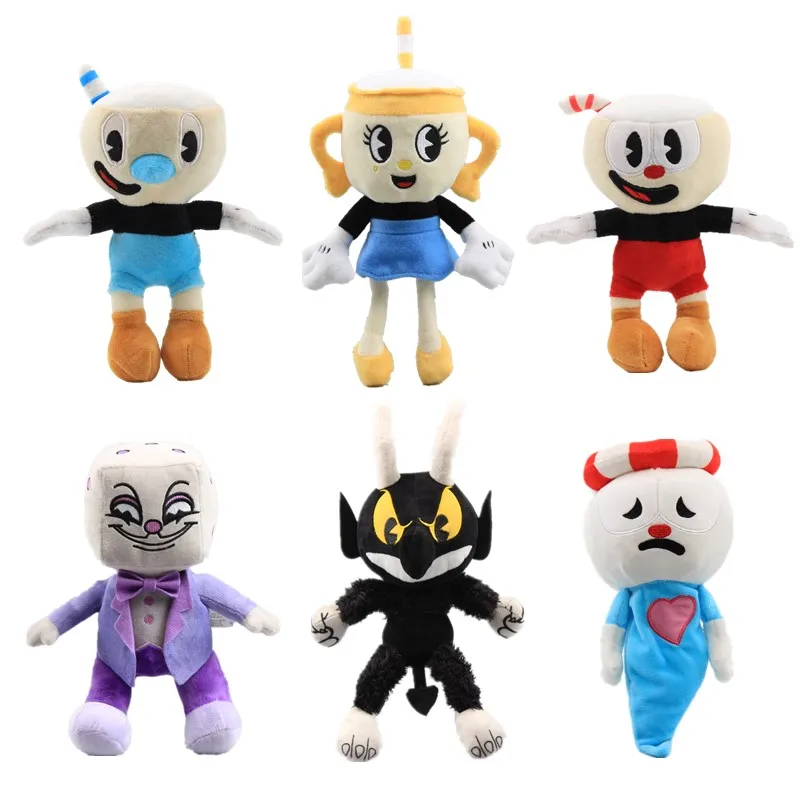 6 шт./лот игра Cuphead плюшевая игрушка мугман дьявол легендарный король чаши кубики