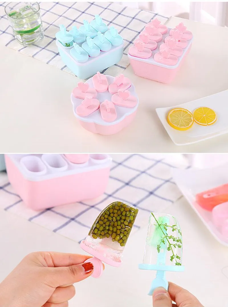 DIY Пластиковые эскимо формы лоток крем форма кубик льда лоток леденец мороженое формы для выпечки формы для мороженого инструменты для приготовления пищи