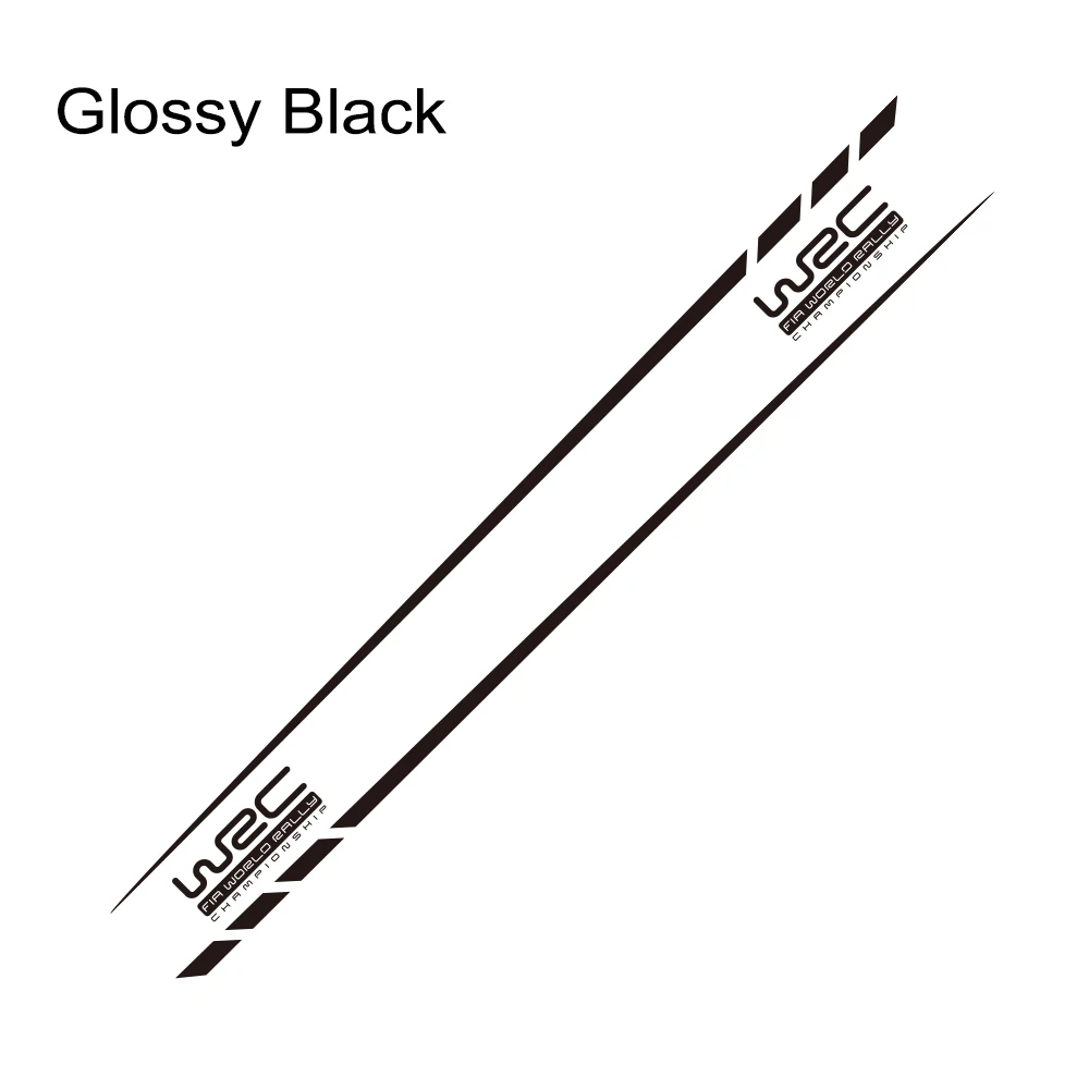 Glossy Black 2pcs Car Side Skirts Stickers Stylish Graphics Auto DIY Styling Vinyl Decals Car Tuning Accessories For Ford Focus 2 3 MK2 MK3 - Название цвета: Glossy Black