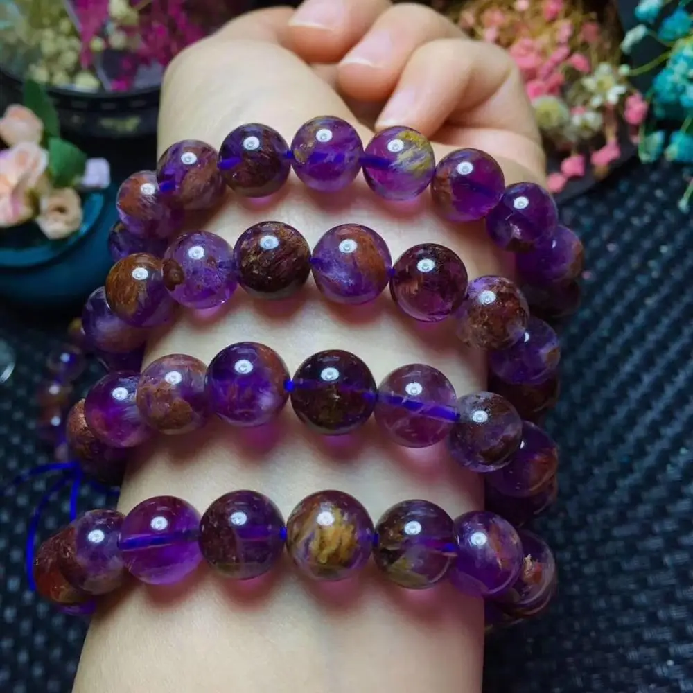 Браслеты из натурального цветного ауралита для мужчин и женщин ювелирные