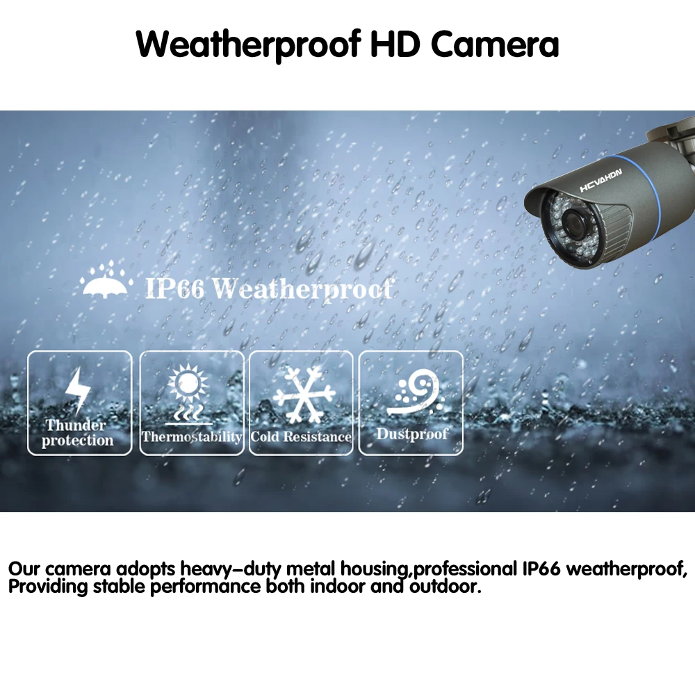 HCVAHDN 4CH 5MP 4MP 4 К HDMI POE NVR комплект видеонаблюдения Камера Системы 4.0MP Открытый IP Security