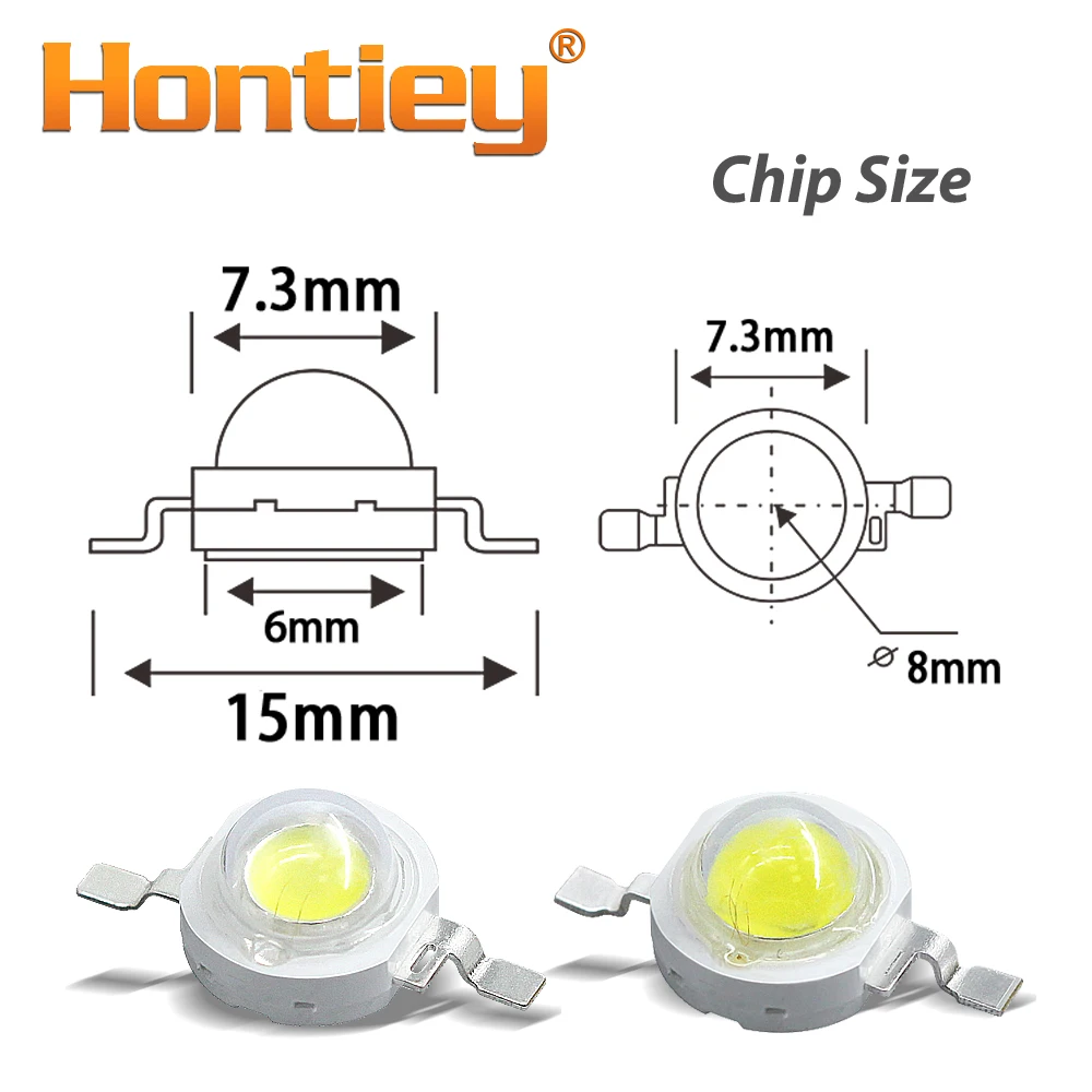 Hontiey High Power LED Cool Cold White Light 1W 3W 5W 10000K 20000K 30000K Integrated Bulb Chip Matrix Brightness DIY | Лампы и