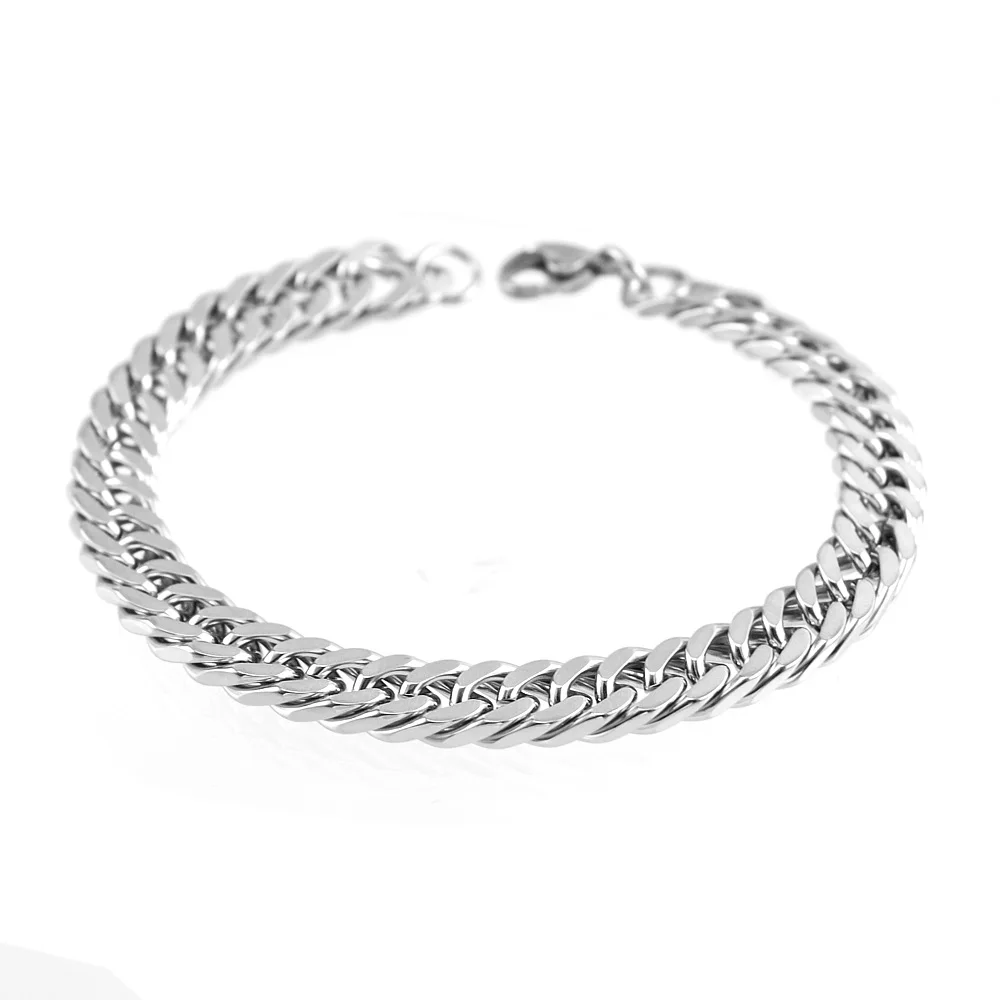 Браслеты цепочки pulseira masculina из нержавеющей стали 7 мм мужские и ювелирные изделия