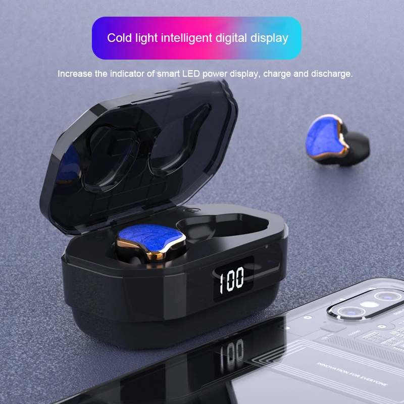 GYKZ беспроводной Bluetooth 5,0 наушники Волшебные Пламенные ушные наушники-Крючки гарнитура зарядка наушник 6D объемные спортивные музыкальные наушники