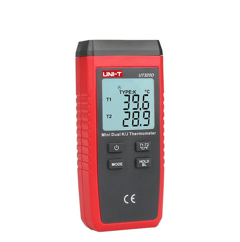 UNI-T UT320A UT320D мини Тип контакта двухканальный K/J измеритель температуры термометр термопара подсветка данные держать