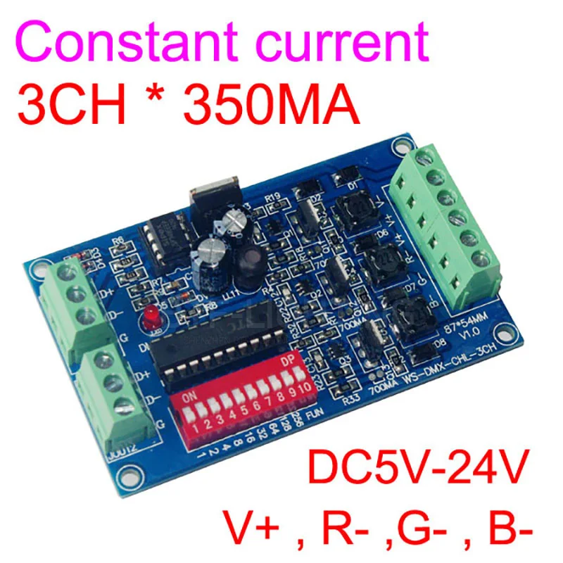 Оптовая продажа светодиодный декодер постоянного тока 3CH/4CH Easy DMX DMX512 контроллер