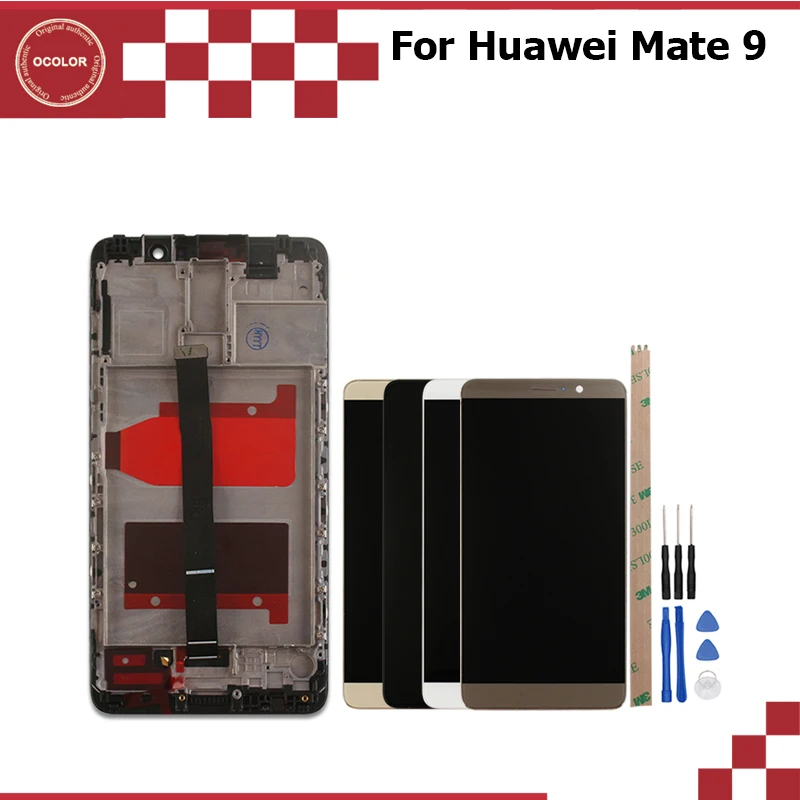 ЖК-экран ocolor для huawei mate 9 + сенсорный экран с рамкой ремонтная часть 5 дюйма