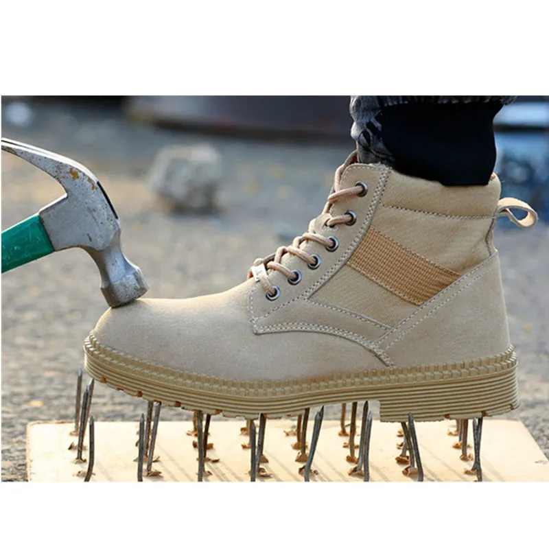 Мужские защитные ботинки зимние кроссовки со стальным носком тактические