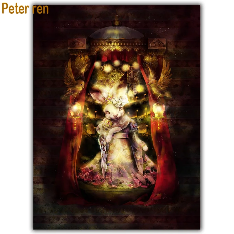 

Peter ren Diy Diamond painting cross stitch Diamond Embroidery Rabbit Queen's palace 5d square crystals Diamond Mosaic full kits