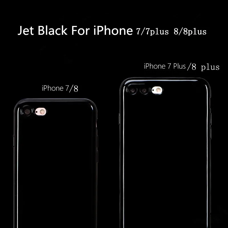 Jet черный силиконовый чехол для iPhone 5 5S 5C 6 6S 7 Plus мягкая глянцевая противоударный