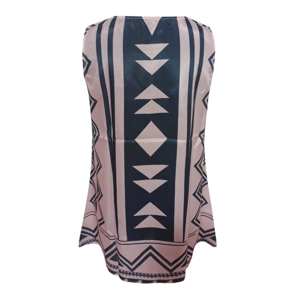 2019 женское летнее платье без рукавов с принтом для отдыха и вечеринок из