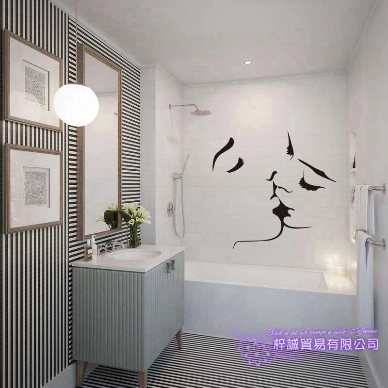 Сексуальная девушка для влюбленных наклейка красоты тела Обнаженная ванной