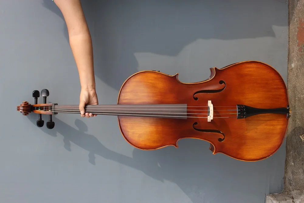 4 string cello Yinfente* 5 струнная электрическая акустическая виолончель 4/4 клен+ ель мощный звук синий 4 струны - Цвет: 4 string cello